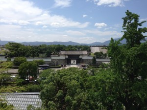 Uitzicht Crown Kyoto op Nijio Castle